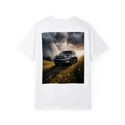 Infiniti QX80 SUV Dramatic Rainbow Meadow