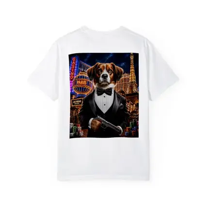 Tuxedo Dog Secret Agent Las Vegas Night