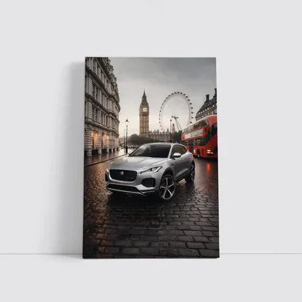 Jaguar E Pace Silver SUV London Streets