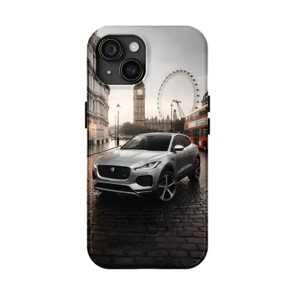 Jaguar E Pace Silver SUV London Streets