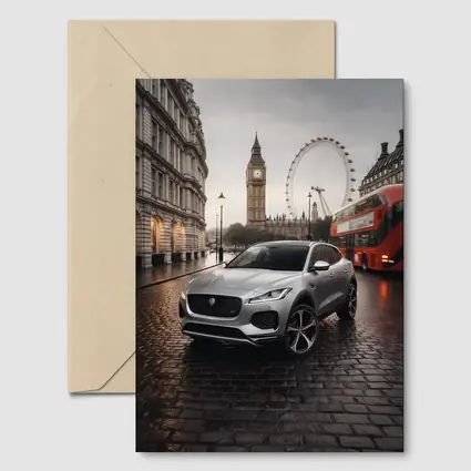 Jaguar E Pace Silver SUV London Streets