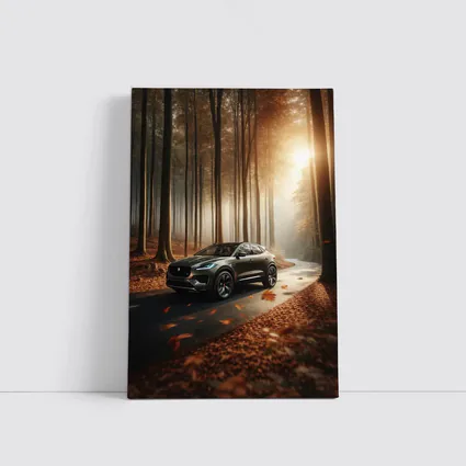 Jaguar E Pace Forest Road Autumn Drive