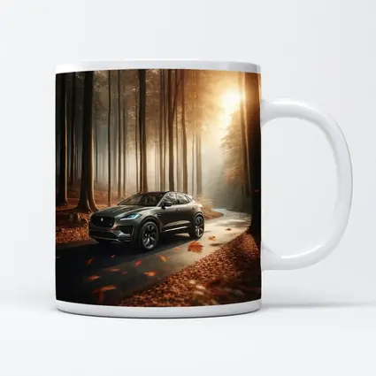 Jaguar E Pace Forest Road Autumn Drive