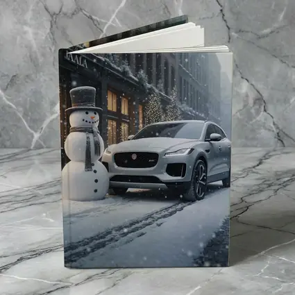 Jaguar E Pace Silver SUV Winter Snow Street
