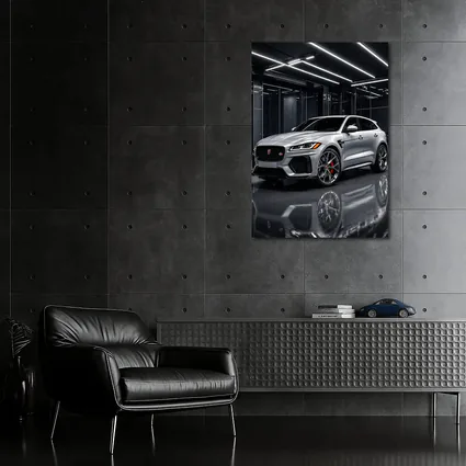 Jaguar F-Pace SVR Silver Dark Showroom