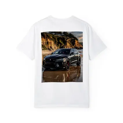 Jaguar F Pace SVR Black Beach Cliffs
