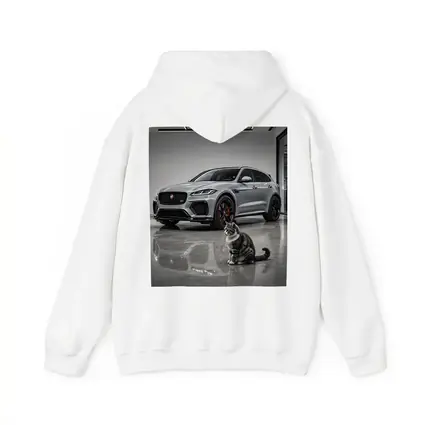 Jaguar F-Pace SVR Gray Showroom With Cat