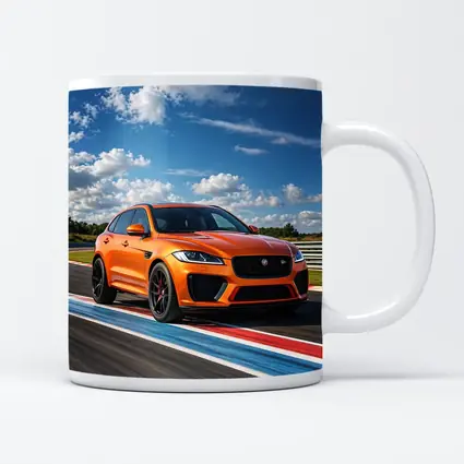 Jaguar F-Pace SVR Orange Racing Track
