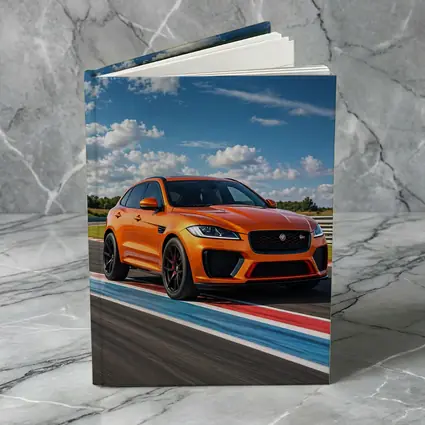 Jaguar F-Pace SVR Orange Racing Track