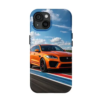 Jaguar F-Pace SVR Orange Racing Track