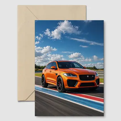 Jaguar F-Pace SVR Orange Racing Track