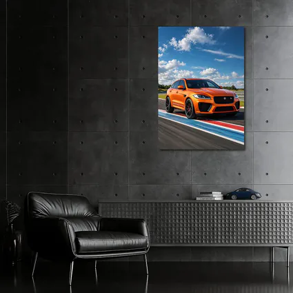 Jaguar F-Pace SVR Orange Racing Track