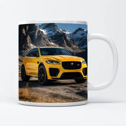 Jaguar F-Pace SVR Yellow Mountain Backdrop