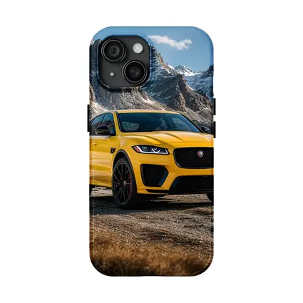 Jaguar F-Pace SVR Yellow Mountain Backdrop