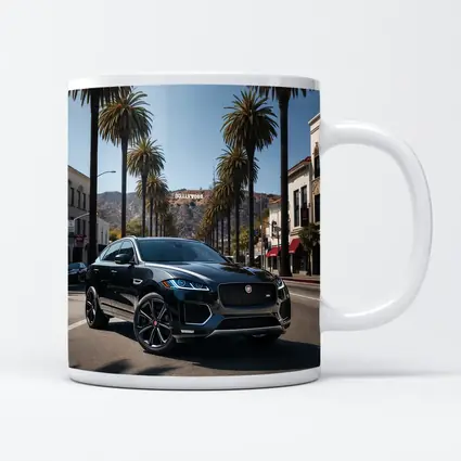 Jaguar F Pace Black Hollywood Street Scene
