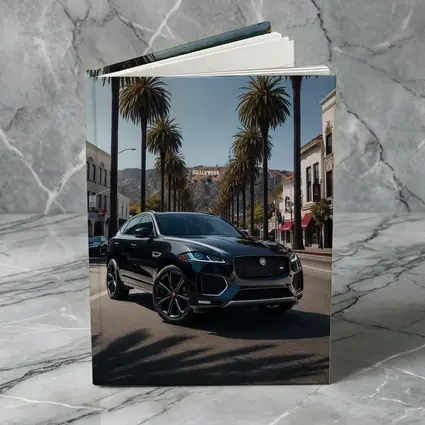 Jaguar F Pace Black Hollywood Street Scene