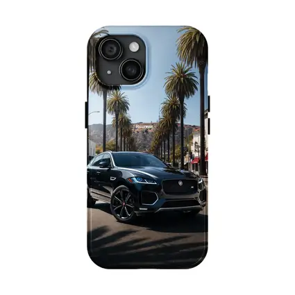 Jaguar F Pace Black Hollywood Street Scene