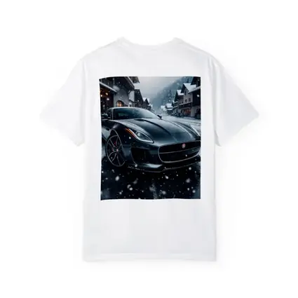 Jaguar F-Type Grey Coupe Snowy Village
