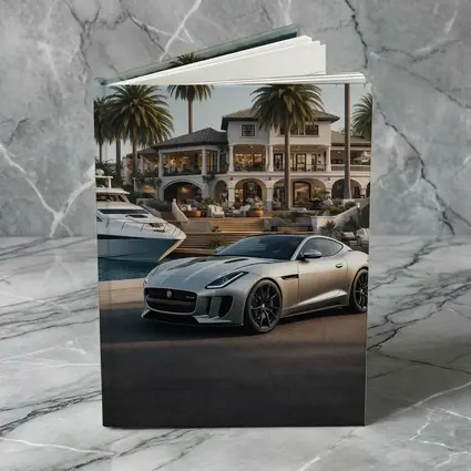 Jaguar F-Type Silver Luxury Mansion Waterfront