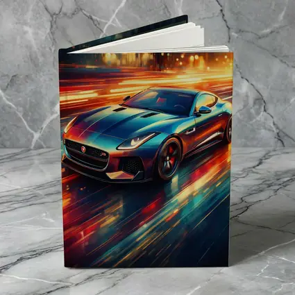 Jaguar F Type Racing Through Neon City