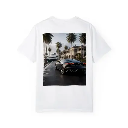 Jaguar F Type Black Mansion Palm Trees