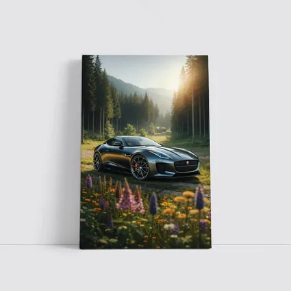 Jaguar F-Type Coupe Forest Meadow Setting