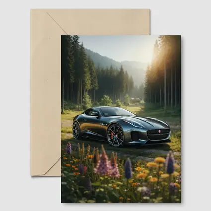 Jaguar F-Type Coupe Forest Meadow Setting