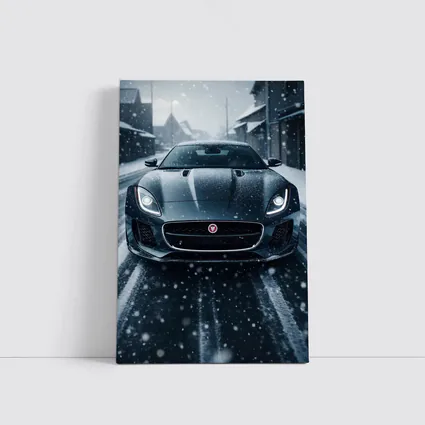 Jaguar F Type Dark Snow Street Scene