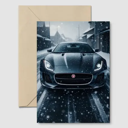 Jaguar F Type Dark Snow Street Scene