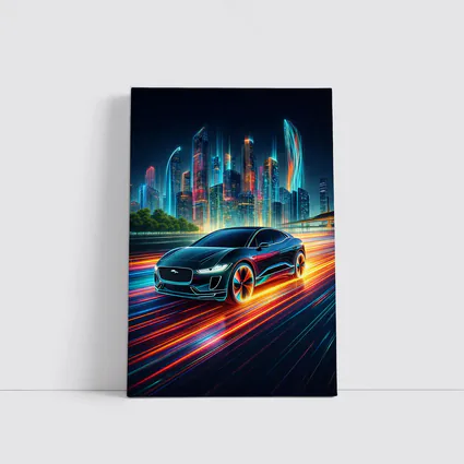 Jaguar I-Pace Neon City Night Drive