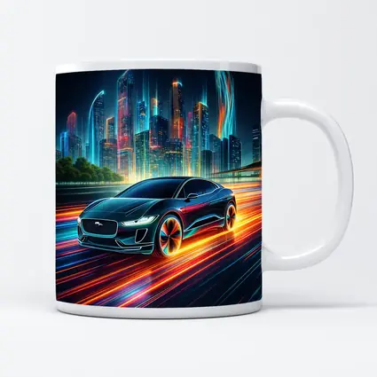 Jaguar I-Pace Neon City Night Drive