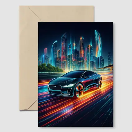 Jaguar I-Pace Neon City Night Drive