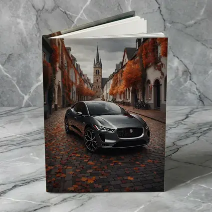 Jaguar I Pace on Cobblestone European Street