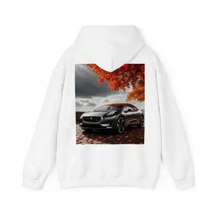 Jaguar I Pace On Autumn Cobblestone Street