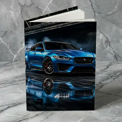 Jaguar XE Blue Sports Sedan Urban Setting