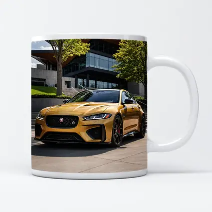 Jaguar XE SV Gold Modern Architecture Setting