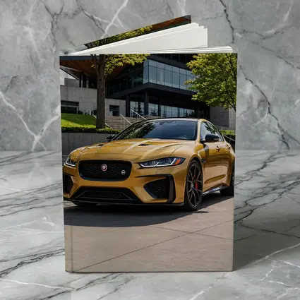 Jaguar XE SV Gold Modern Architecture Setting