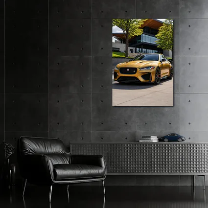 Jaguar XE SV Gold Modern Architecture Setting