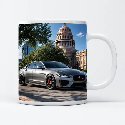 Jaguar XE Gray Sedan Capitol Building Background