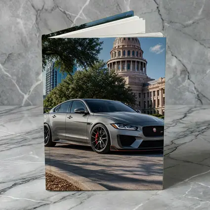 Jaguar XE Gray Sedan Capitol Building Background