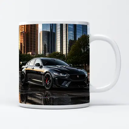 Jaguar XE SV Project Eight City Skyline