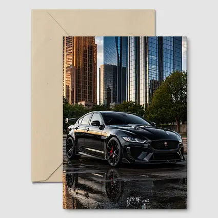 Jaguar XE SV Project Eight City Skyline