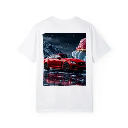 Jaguar XE SV Red Car Icy Mountain Scene