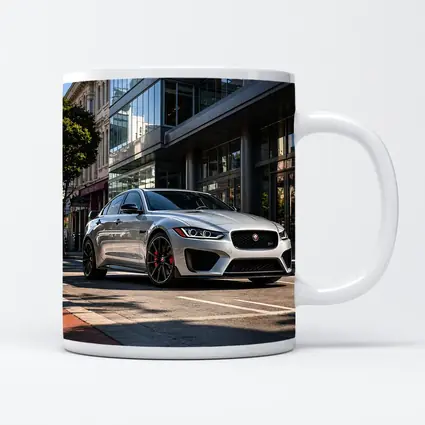 Jaguar XE SV Silver Urban Street Scene