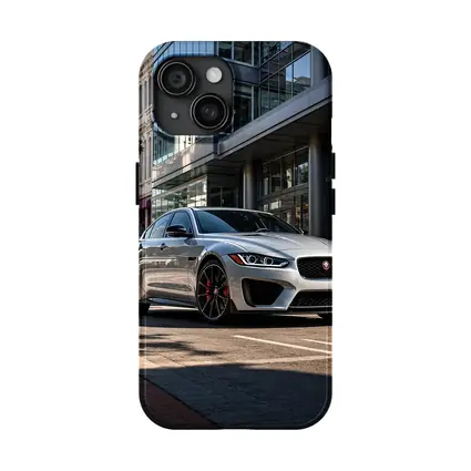 Jaguar XE SV Silver Urban Street Scene