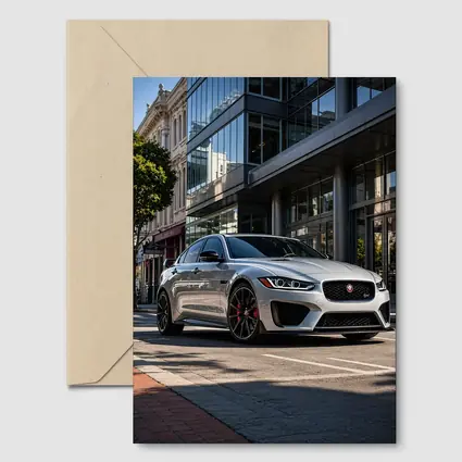 Jaguar XE SV Silver Urban Street Scene