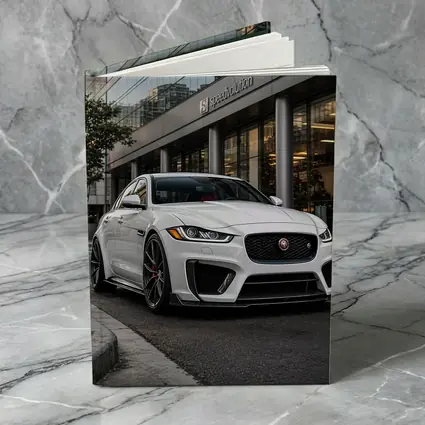 Jaguar XE White Sedan Urban City Street