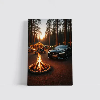 Jaguar F-Pace Black Forest Campfire Sunset