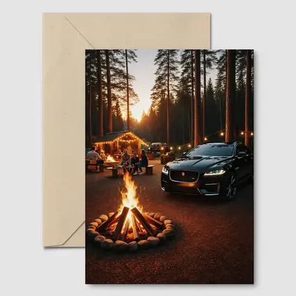 Jaguar F-Pace Black Forest Campfire Sunset