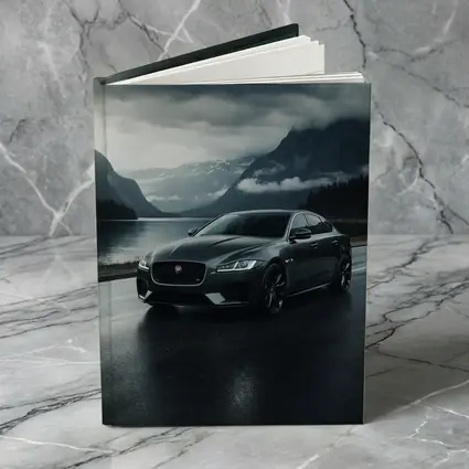 Jaguar XF Dark Road Moody Mountain Scene